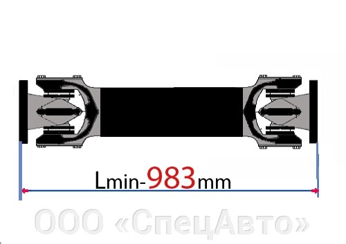 Вал карданный КамАЗ 5320-2205011-03 от компании ООО «СпецАвто» - фото 1