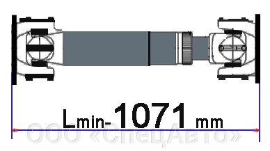 Вал карданный МоАЗ 75051-2202010 от компании ООО «СпецАвто» - фото 1