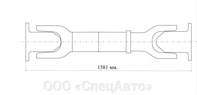 Вал карданный переднего моста 509-2203010-05 L-1581 (ОАО "БЕЛКАРД") от компании ООО «СпецАвто» - фото 1