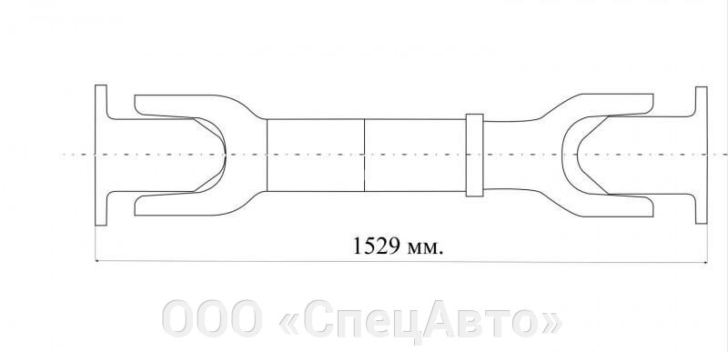 Вал карданный переднего моста 5434-2203010-02 L-1529 (ОАО "БЕЛКАРД") от компании ООО «СпецАвто» - фото 1