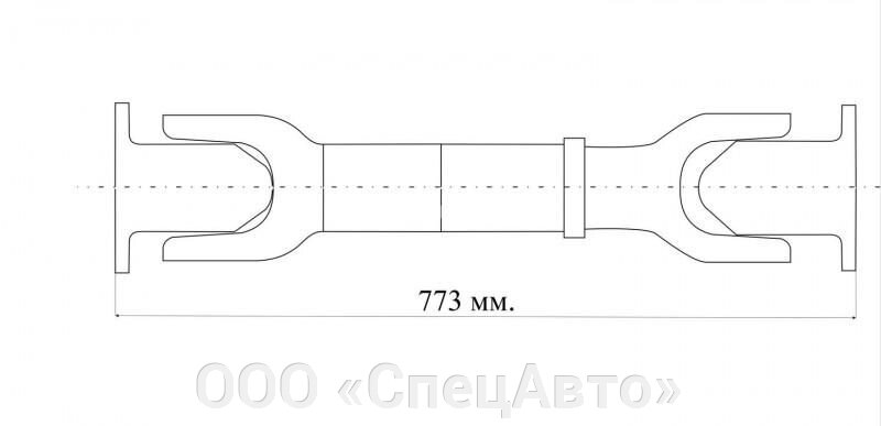 Вал карданный среднего моста Н/О L-773 (ОАО "БЕЛКАРД") 4221-2205010-20 от компании ООО «СпецАвто» - фото 1