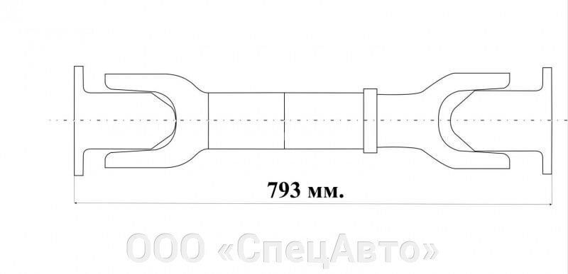 Вал карданный среднего моста Н/О L-793 (ОАО "БЕЛКАРД") 642208-2205010 от компании ООО «СпецАвто» - фото 1