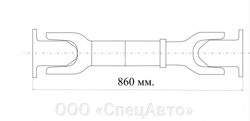 Вал карданный среднего моста Н/О L-860 (ОАО "БЕЛКАРД") 64221-2205010-30 от компании ООО «СпецАвто» - фото 1