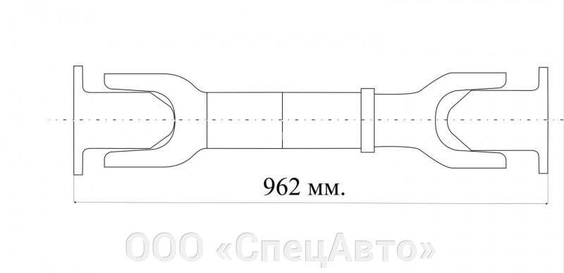 Вал карданный среднего моста Н/О L-962 (ОАО "БЕЛКАРД") 64229-2205010-10 от компании ООО «СпецАвто» - фото 1