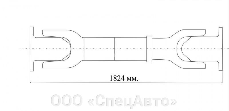 Вал карданный заднего моста 500А-2201010-02 L-1824 (ОАО "БЕЛКАРД") от компании ООО «СпецАвто» - фото 1