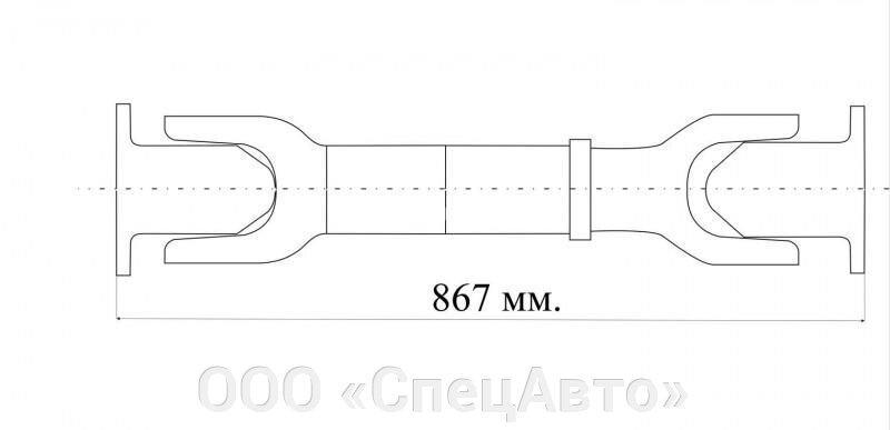 Вал карданный заднего моста 509-2201010-02 от компании ООО «СпецАвто» - фото 1