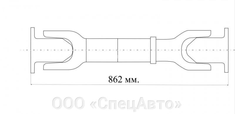 Вал карданный заднего моста 509-2201010-10 L-862 (ОАО "БЕЛКАРД") от компании ООО «СпецАвто» - фото 1