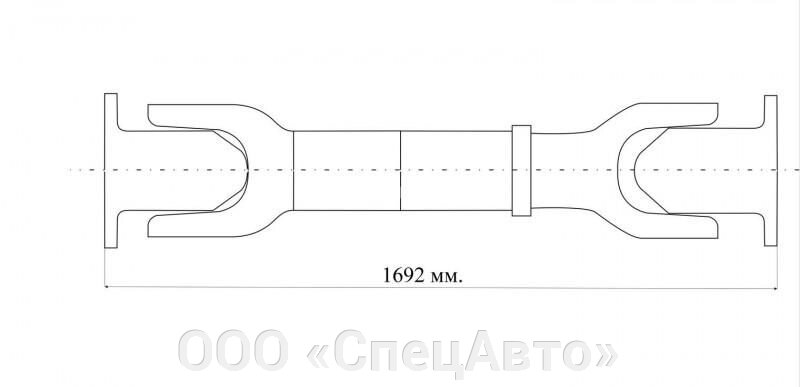 Вал карданный заднего моста 54325-2201010-10 L-1692 (ОАО "БЕЛКАРД") от компании ООО «СпецАвто» - фото 1