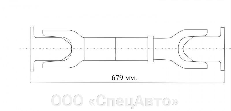 Вал карданный заднего моста 54341-2201010-10 L-1672 от компании ООО «СпецАвто» - фото 1