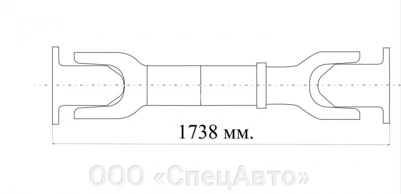 Вал карданный заднего моста 54401-2201010-010 L-1738 (ОАО "БЕЛКАРД") от компании ООО «СпецАвто» - фото 1