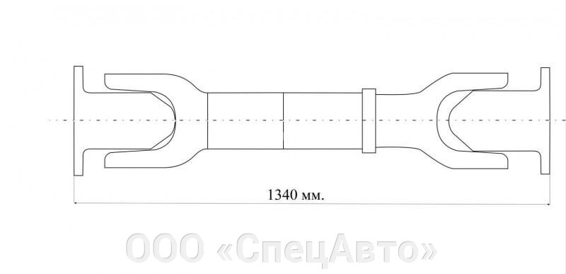 Вал карданный заднего моста 650136-2201010 Н/О L-1340 (ОАО "БЕЛКАРД") от компании ООО «СпецАвто» - фото 1