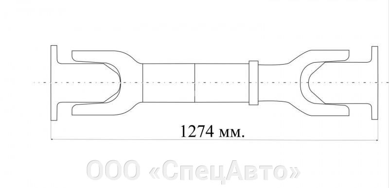 Вал карданный заднего моста L-1274 (ОАО "БЕЛКАРД") 503А-2201010-02 от компании ООО «СпецАвто» - фото 1