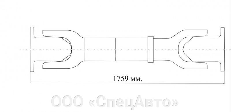 Вал карданный заднего моста L-1759 (ОАО "БЕЛКАРД") 5551-2201010-03 от компании ООО «СпецАвто» - фото 1