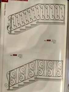 Ограждение лестничное - кованые перила